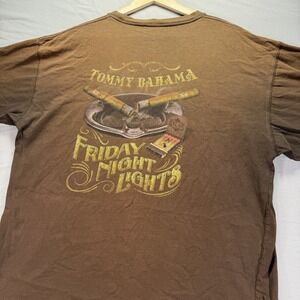 Tommy Bahama Shirt Mens Large Brown Cigar Smoking Short Sleeve Tobacco